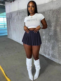 High Waist Mini Pleated Skirt - Alt Style Clothing