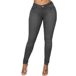 Super Stretch Skinny Pencil Jeans – Mid-Waist Ankle-Length Denim