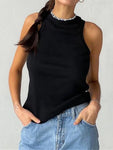 Backless Tank Top Solid Color for Women