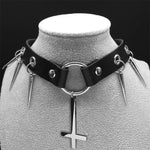 Inverted Cross Chocker Necklace