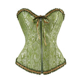Gothic Corset Sexy Lacing Up With Zipper - Alt Style Clothing