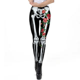 Gothic Print High-Waisted Fitness Leggings – Perfect for Workouts