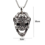 Edgy Stainless Steel 3D Skull Pendant Necklace for Punk Lovers