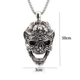 Edgy Stainless Steel 3D Skull Pendant Necklace for Punk Lovers