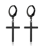 Stainless Steel Cross Skull Star Scorpion Tassel Chain Stud Earrings