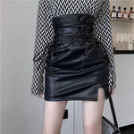 High Waist PU Leather Mini Skirt Nightclub - Alt Style Clothing