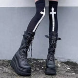 Hot Gothic Platform High Heel Booties – Street Style with Edge