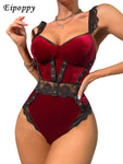 Dark Romantic Gothic Vintage Velour Bodysuit