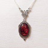 Vintage Red Quartz Crystal Necklace - Alt Style Clothing
