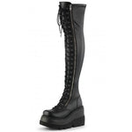 High Heels Thigh High Boots Black Platform Gothic Cosplay Boots For Women