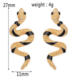 Gothic Snake Shape Vintage Stud Earrings – Classic Animal Design