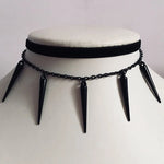 Goth Choker with Black Choker Necklace