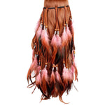 Boho Peacock Feather Adjustable Headdress - Women's Novelty Hair Band