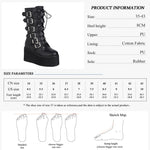 GIGIFOX Gothic Motorcycle Boots with Rivets – Punk Style for Winter