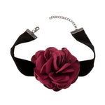 Gothic Elegant Lace Flower Heart Choker Necklace