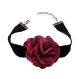 Gothic Elegant Lace Flower Heart Choker Necklace