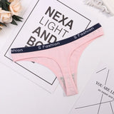 Women's Cotton Thongs Comfortable Letter G-string