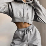 Women's 2 Piece Set Casual Sport Outfits Tracksuit With Hoodie - Breathable and Stylish