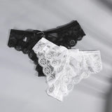 Thong Panties - Lace Transparent Hollow Bow G-String Underpanties