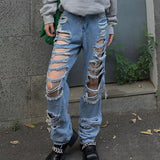 High Waisted Chain Jeans - Featuring a Cross Chain and Hollow Out Design for a Sexy and Elegant Look