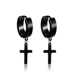 Stainless Steel Cross Skull Star Scorpion Tassel Chain Stud Earrings