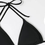 Solid Micro Bikini Set - Brazilian G-String Thong