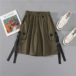 High-Waisted Loose Cargo Shorts with Large Pockets for Women