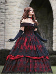 Gothic Medieval Lace Liner Evening Dress - Alt Style Clothing