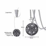 Satanic Sigil Pendant Stainless Steel Necklace - Alt Style Clothing