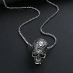 Edgy Stainless Steel 3D Skull Pendant Necklace for Punk Lovers