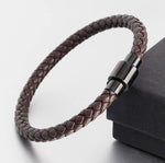 Classic Hand-Woven Leather Bracelet - Nordic Amulet Design