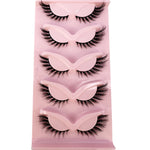 New Cat Eye Mink Eyelashes - 3D Curl Winged Natural Thick False Lashes