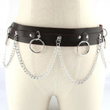 Unisex Adjustable Punk Chain Belt – Faux Leather