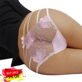 Seamless Panties Open Rose Bottom Crotch Thong Panties - Alt Style Clothing
