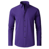 Elastic force non-iron long-sleeved business casual shirt - Alt Style Clothing