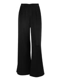 Classy Women High Waist Floor-Length Satin Trousers - Alt Style Clothing