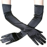 Long Elegant Party Gloves - Thin Elastic Elbow-Length Gloves