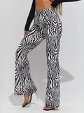 High-Waisted Zebra Print Wide Leg Pants - Perfect for Casual and Fashionable Wear