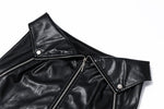 Multi Zipper PU Leather High-waist Bodycon Mini Skirt - Alt Style Clothing