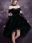 Gothic Mini Party Draped Bodycon Vintage Satin Dress