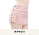 Cosplay Uniform Side Split Skirt Open Bra Miniskirt
