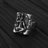 Gothic Baphomet Stainless Steel Ring - Alt Style Clothing