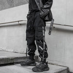 Gothic Cargo Trousers for Men Techwear