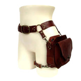 Steampunk Retro PU Waist Bag – Vintage Twist Lock Design