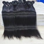 Natural Black Brazilian Straight Human Hair Bundles - 100% Raw Remy Hair Extensions