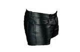 Solid Color PU Casual Shorts - Alt Style Clothing