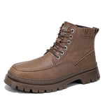 Fur-Lined Leather Combat Boots - Lace-Up for Ultimate Comfort and Protection