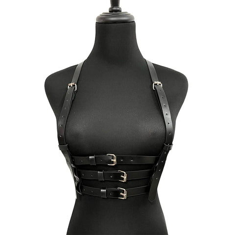 Gothic Synthetic Leather Straps Belt Chest Harness Cage