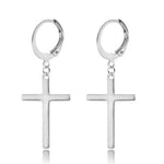 Stainless Steel Cross Skull Star Scorpion Tassel Chain Stud Earrings