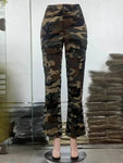 Stay Comfortably Stylish with our Camo Cargo Streetwear Sweatpants High Waist Pockets Pencil Pant